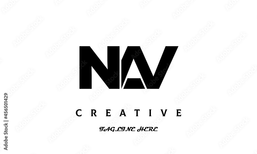 Obraz premium creative NAV three latter logo design