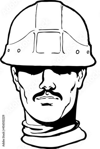 A worker in a hard hat