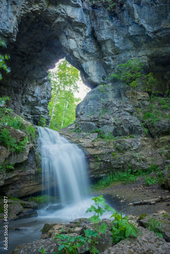 waterfall in the cave