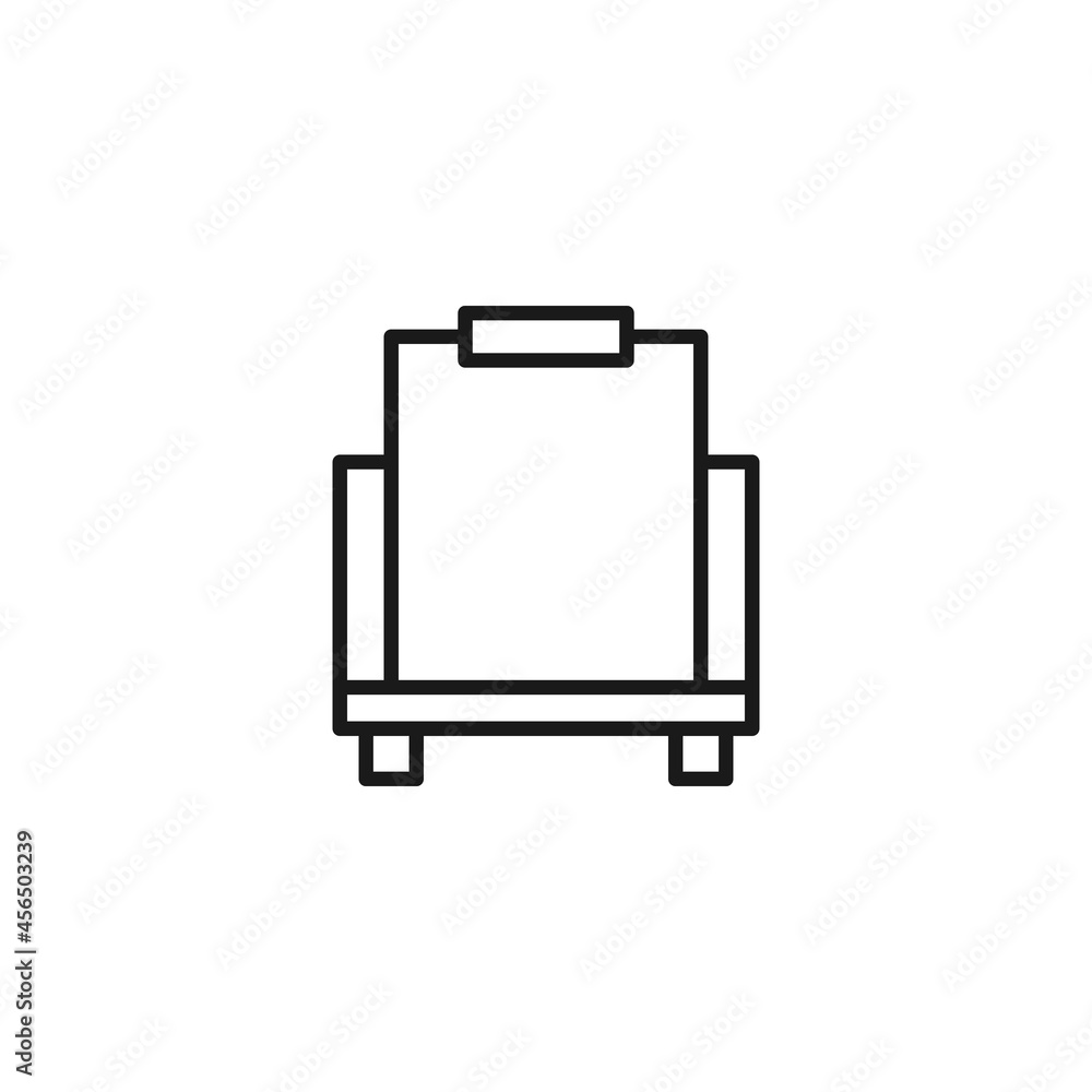 Profession of an artist concept. Line icon of easel with blank canvas Profession of an artist concept. Line icon of easel with blank canvas