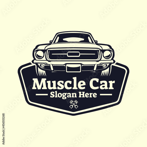 American Muscle Car Ready Made Logo Vector Isolated