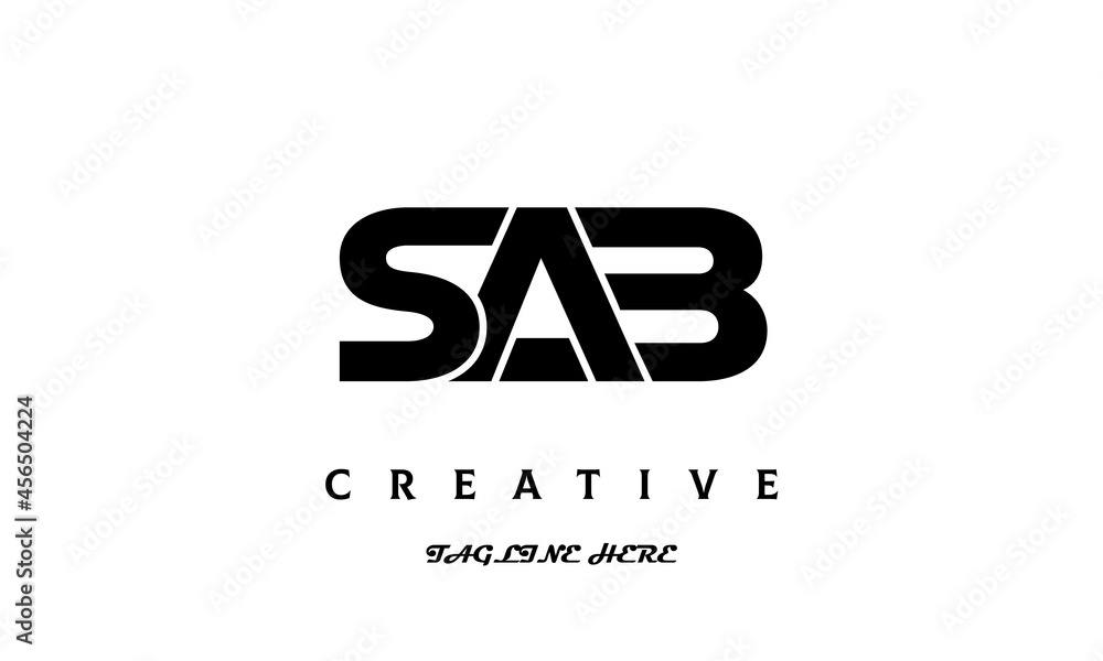 creative SAB three latter logo design