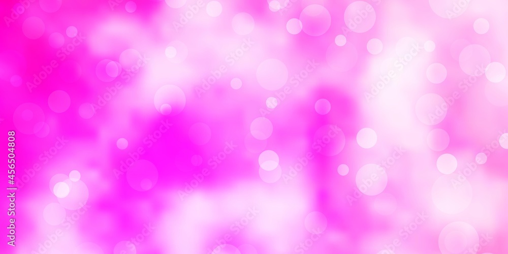 Light Pink, Yellow vector backdrop with circles.