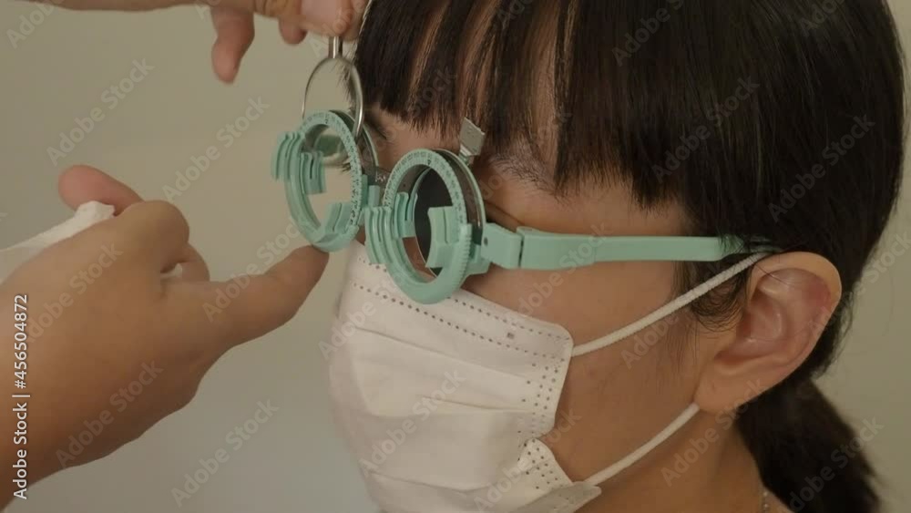 Eye testing and eyeglass assembly by experts optician. For people with