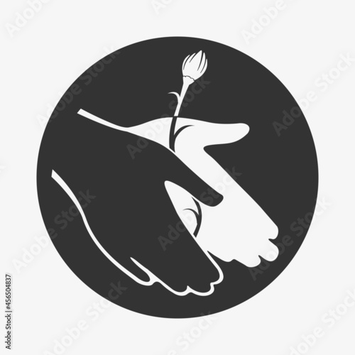 Vector Illustration Palm Guard Flower
