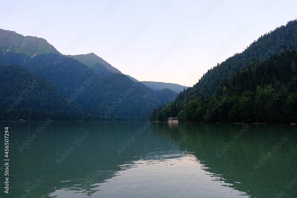 Natural landscape, Rit's lake in Abhazia
