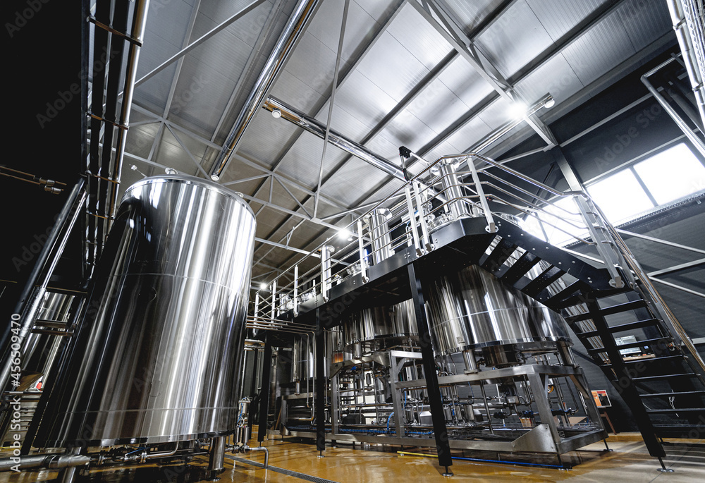 Craft beer brewing equipment in privat brewery
