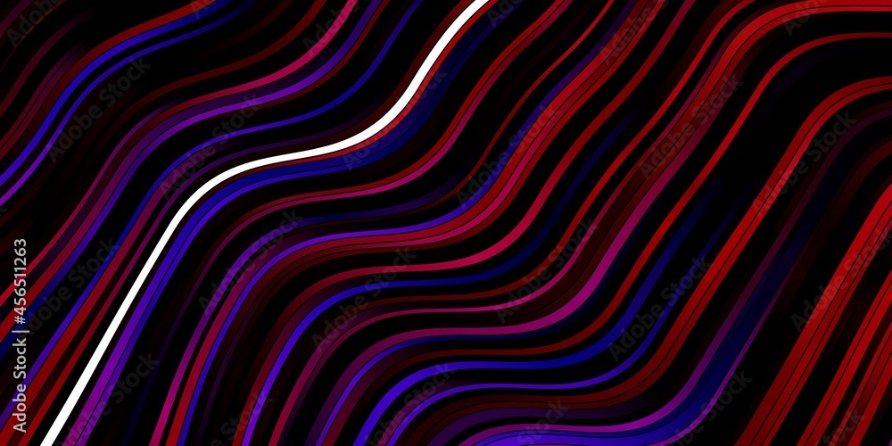 Dark Blue, Red vector background with bent lines. Dark Blue, Red vector background with bent lines.