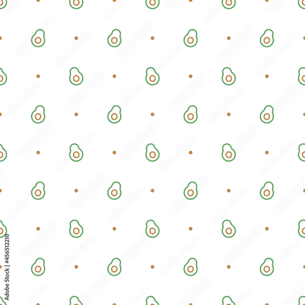 simple avocado seamless pattern