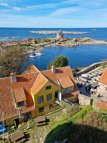 City veiw of small island in Baltic sea. Touristic island with a small 84 people population