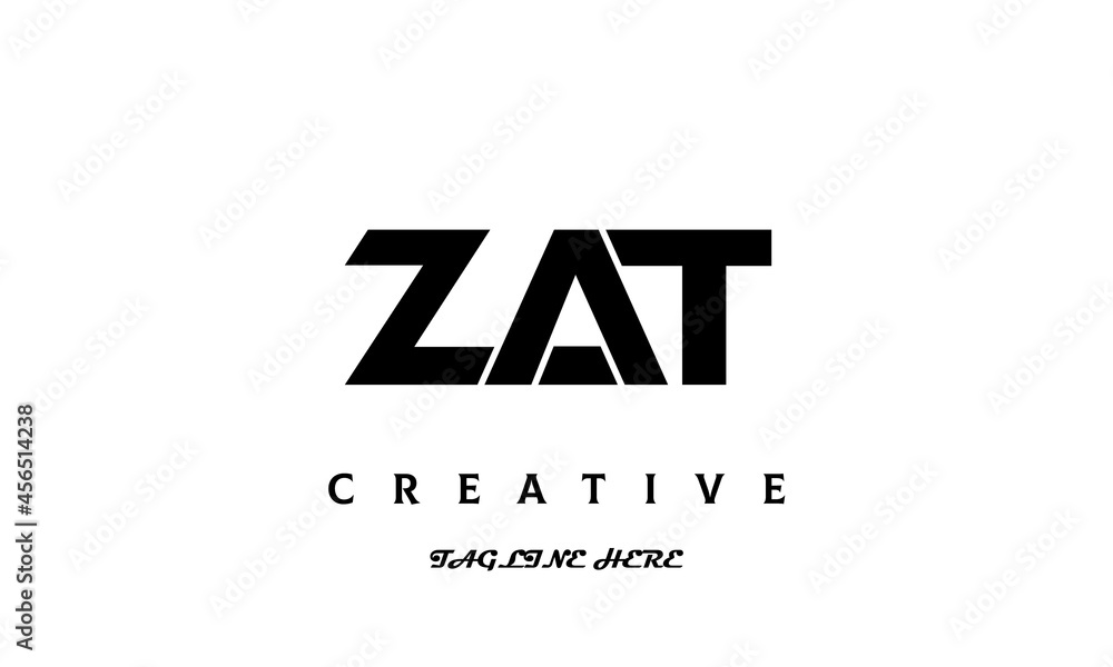 ZAT creative three latter logo design ZAT creative three latter logo design