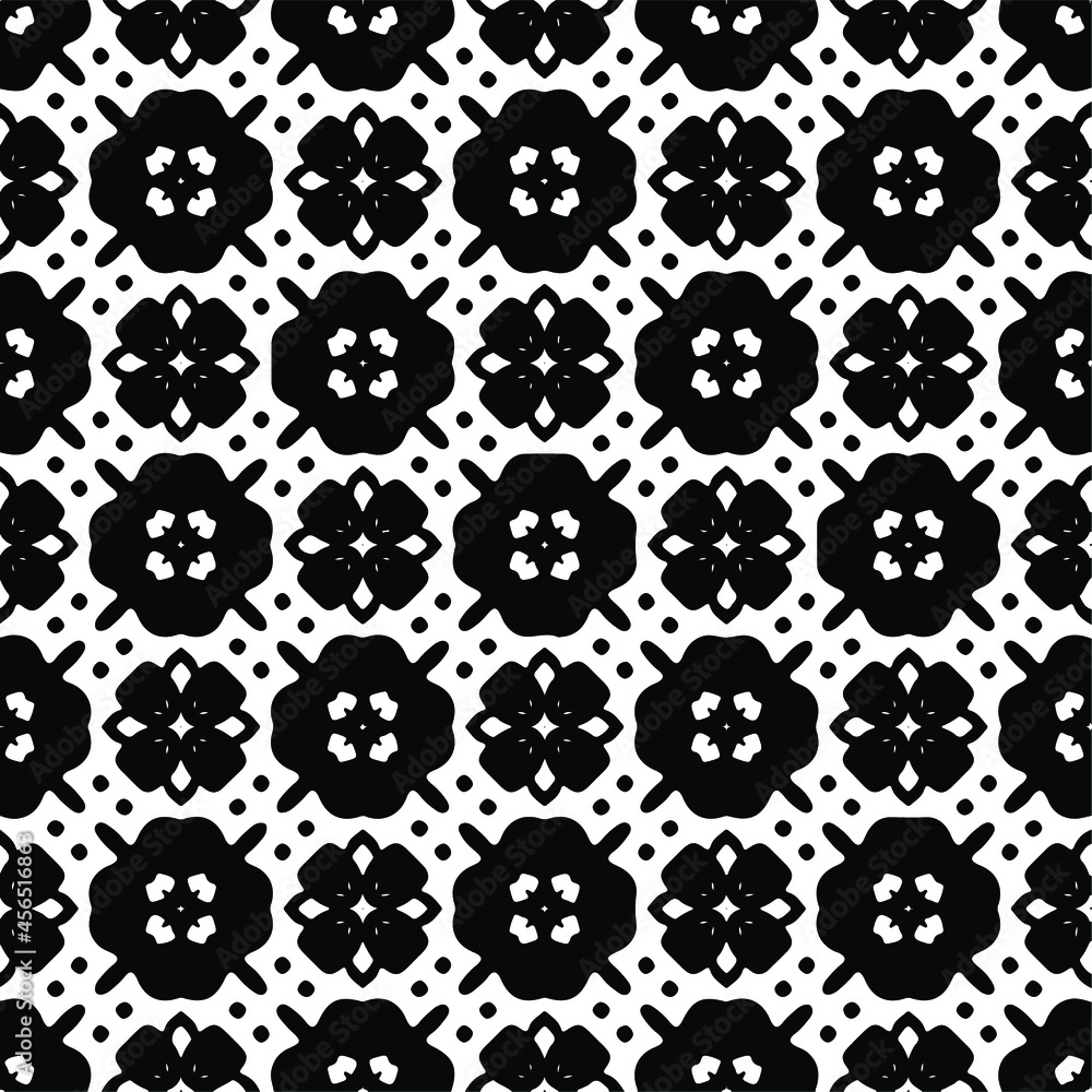Seamless vector pattern in geometric ornamental style. Black ornament.
Seamless vector pattern in geometric ornamental style. Black ornament.