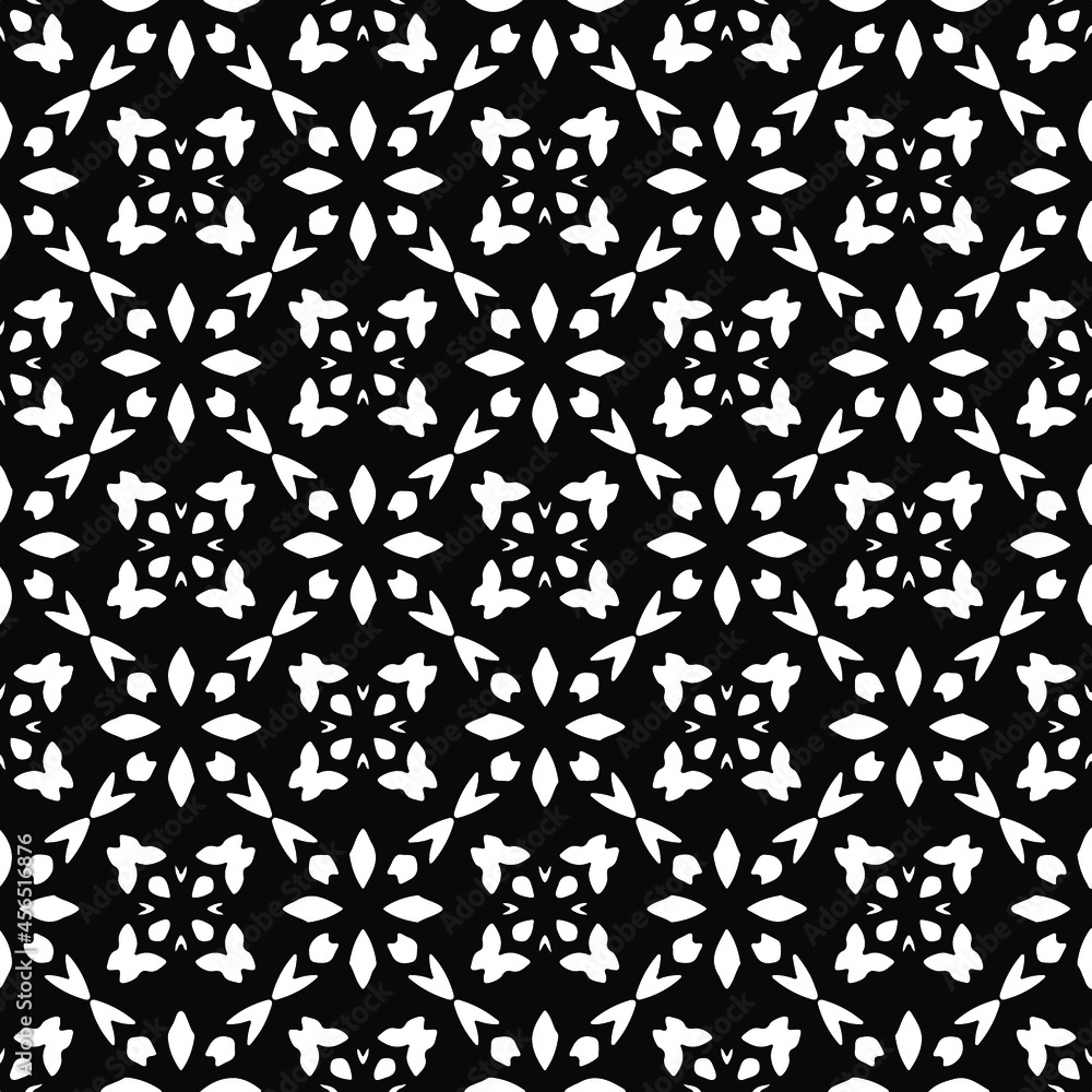 Seamless vector pattern in geometric ornamental style. Black ornament.
Seamless vector pattern in geometric ornamental style. Black ornament.