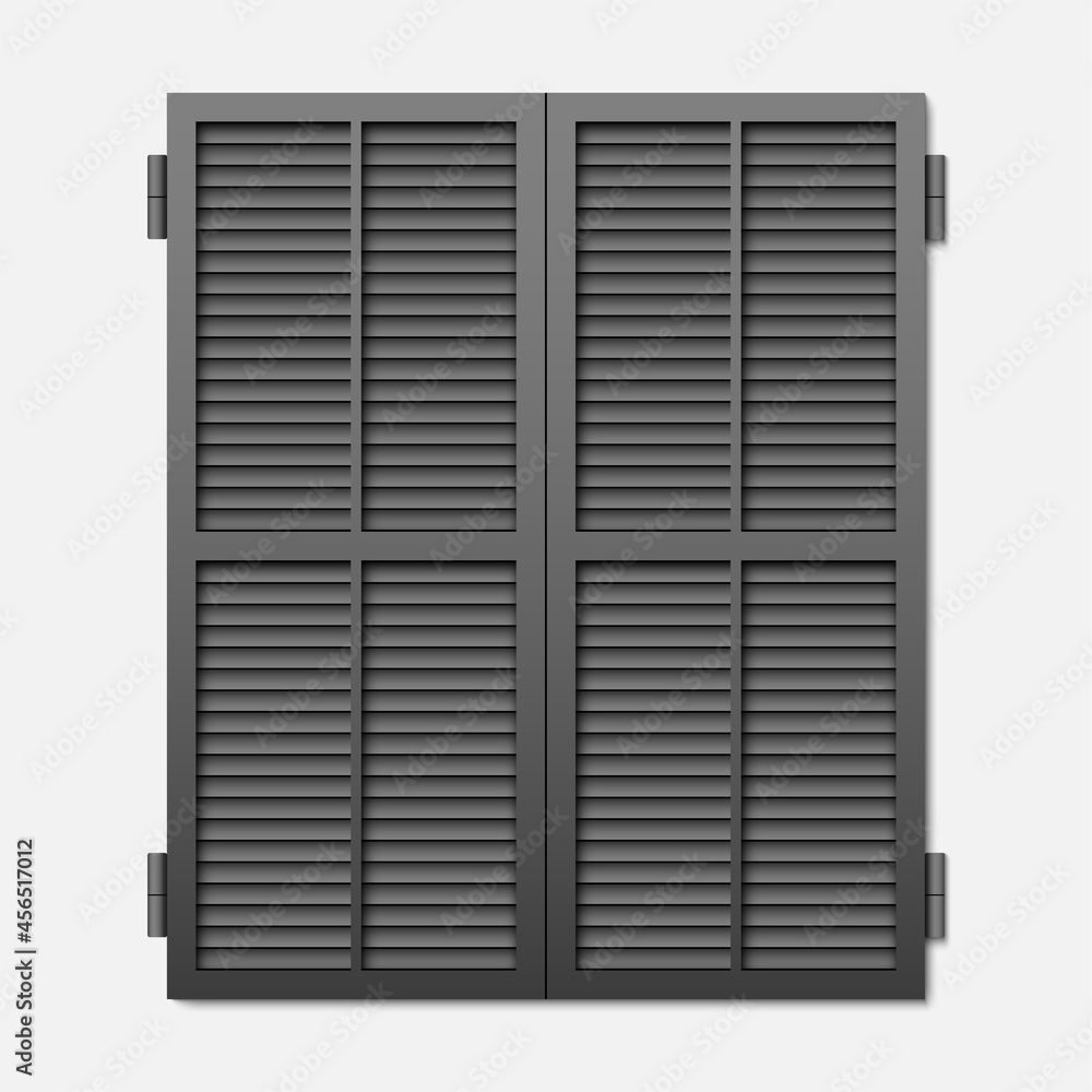 Window shutters isolated on a white background. Vector illustration of ...