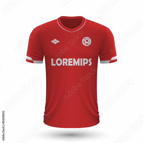 Realistic soccer shirt Antwerp 2022, jersey template for football kit.