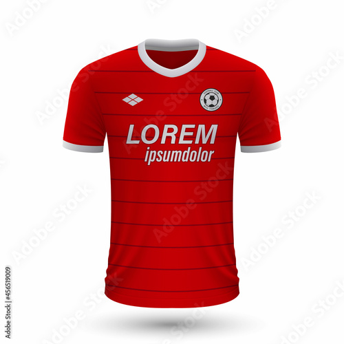 Realistic soccer shirt AZ Alkmaar 2022, jersey template for football kit