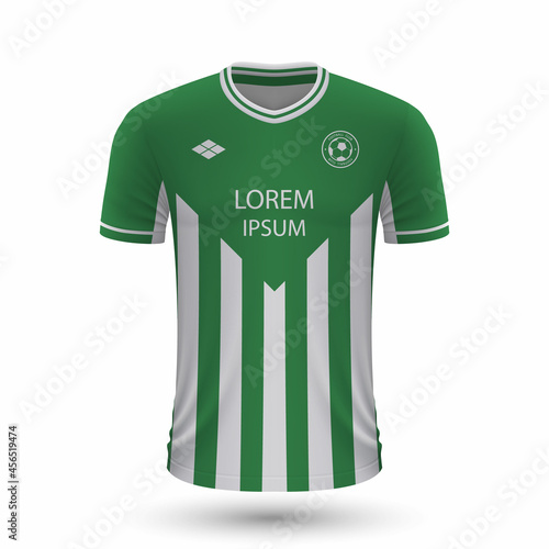Realistic soccer shirt Betis 2022, jersey template for football kit.