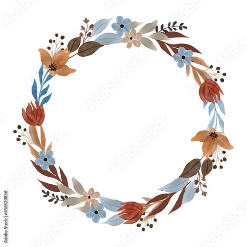 circle frame with fullcolor wildplant border photo