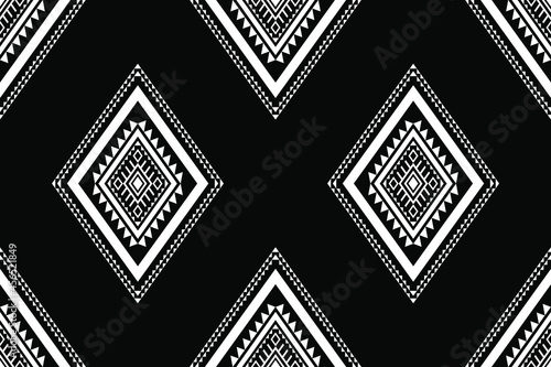 Geometric ethnic oriental seamless pattern traditional Design for background,carpet,wallpaper.clothing,wrapping,Batik fabric,Vector illustration.embroidery style - Sadu, sadou, sadow or sado