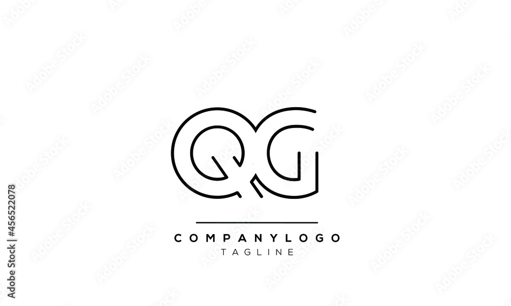 Abstract Letter Initial qg gq Vector Logo Design Template Abstract Letter Initial qg gq Vector Logo Design Template