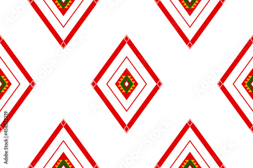 Geometric ethnic oriental seamless pattern traditional Design for background,carpet,wallpaper.clothing,wrapping,Batik fabric,Vector illustration.embroidery style - Sadu, sadou, sadow or sado