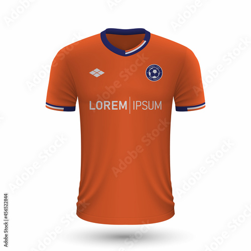 Canvas Print Realistic soccer shirt Istanbul Basaksehir 2022, jersey template for football kit