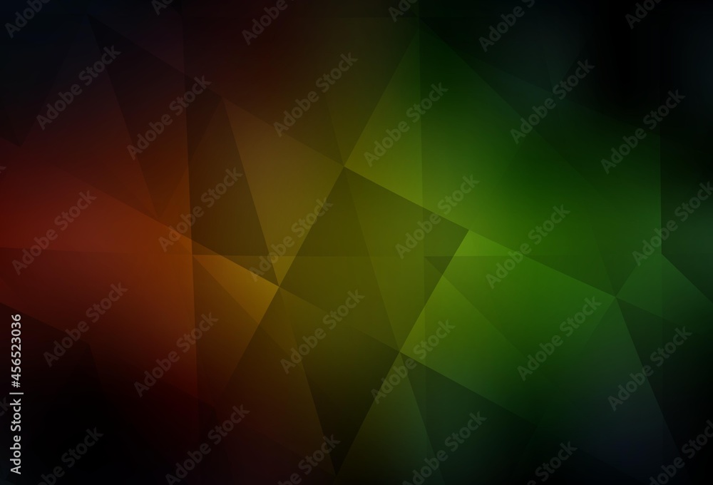 Dark Green, Red vector polygon abstract layout. Dark Green, Red vector polygon abstract layout.