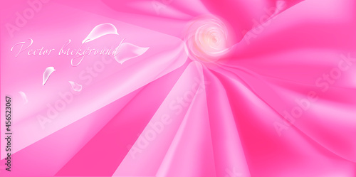 pink silk background with ROSE