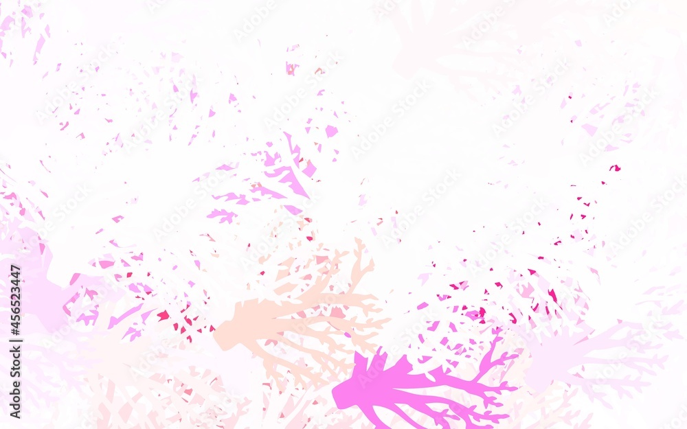Fototapeta premium Light Pink, Yellow vector elegant pattern with leaves, branches.