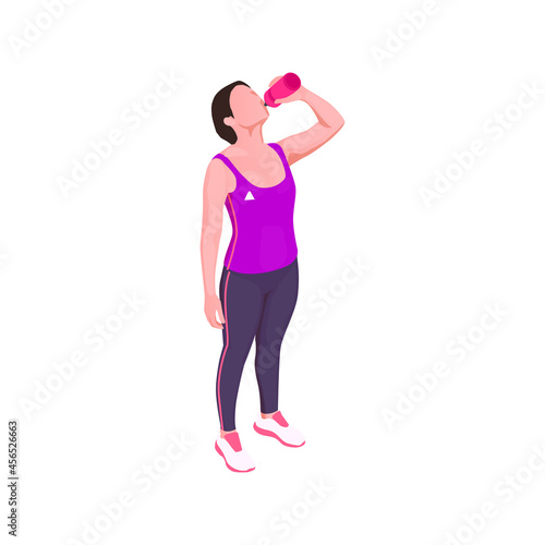 Woman Drinking Water Icon
