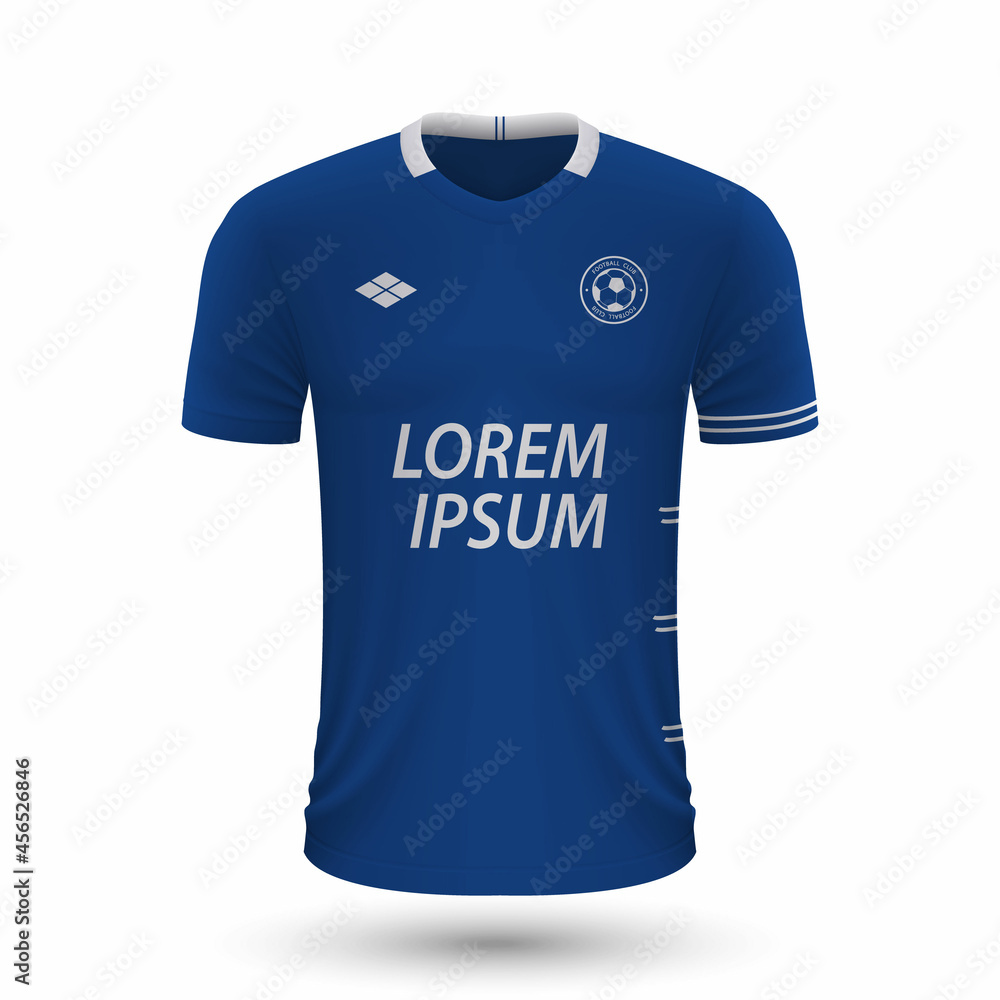 Realistic soccer shirt Troyes 2022, jersey template for football kit. Realistic soccer shirt Troyes 2022, jersey template for football kit.