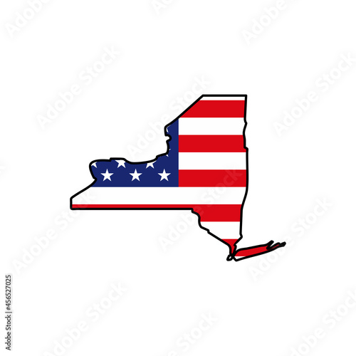 New york map icon. New york icon vector photo