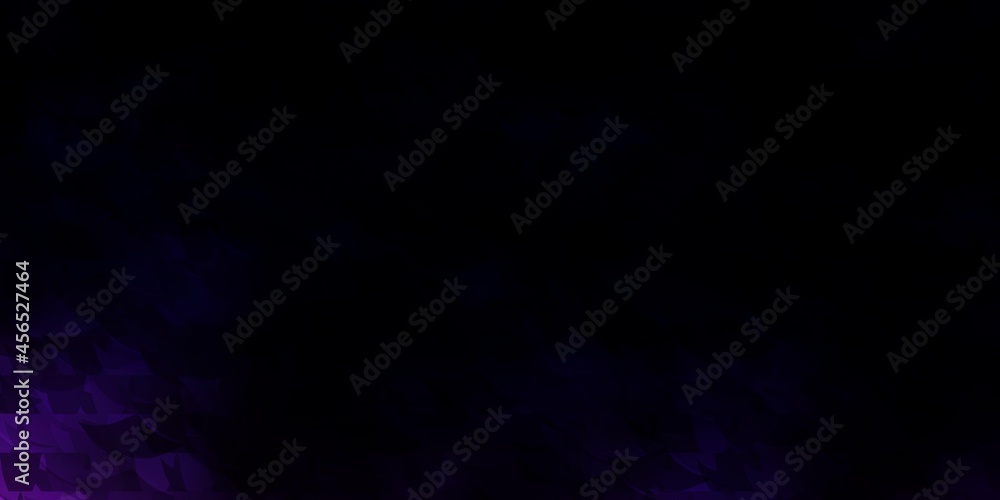Fototapeta premium Dark Purple vector background with triangles.