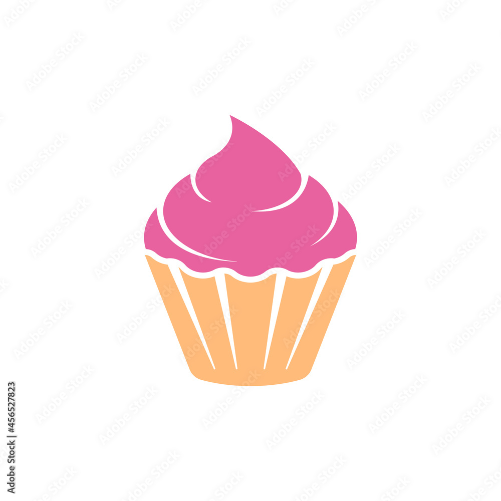 Cupcake icon design illustration template Cupcake icon design illustration template