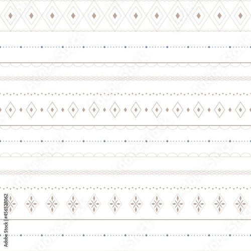 Ancient Stripe Digital Papers, Seamless Patterns, Geometric Ethnic Design Illustration, 12 inches