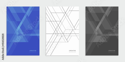 Abstract geometric technological company brochure. Vector business flyer.