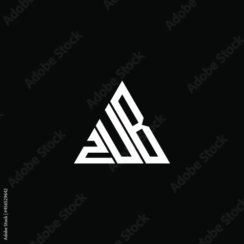 ZUB letter logo creative design. ZUB unique design
