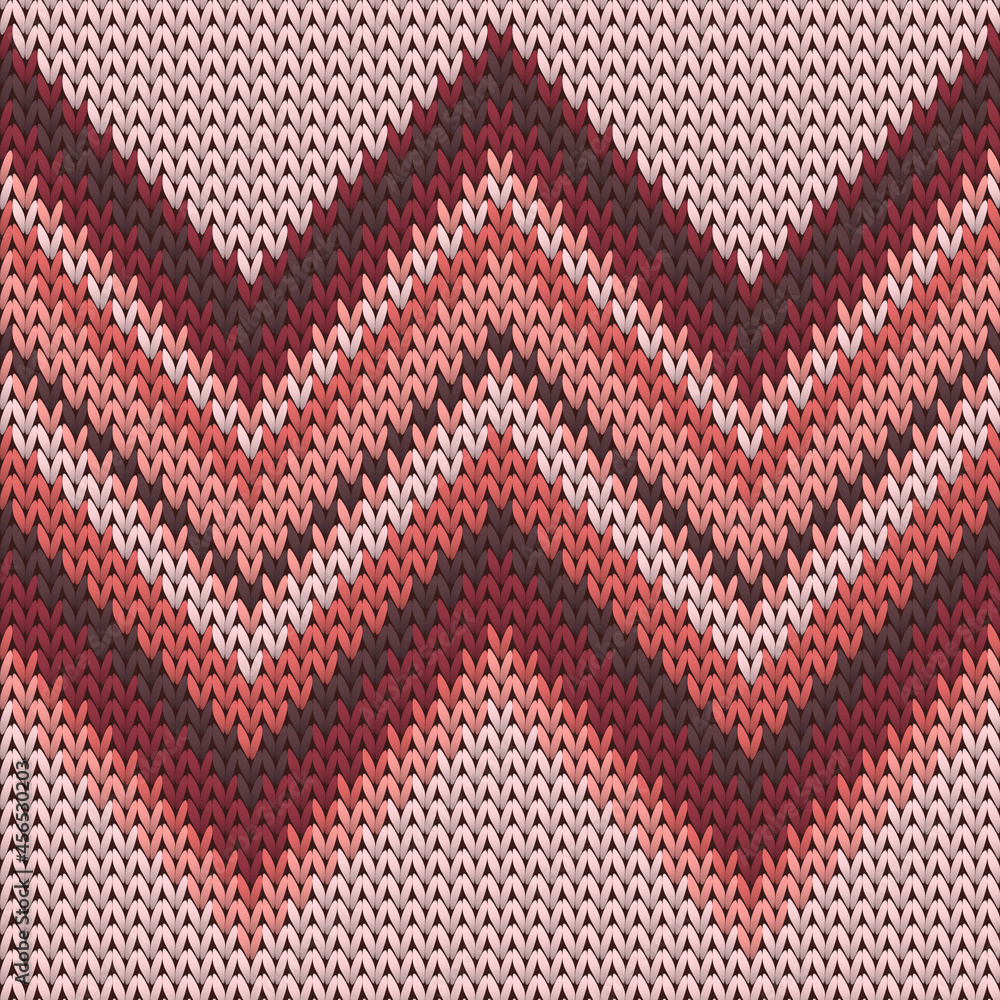 Obraz premium Fashionable zig zal lines knit texture geometric