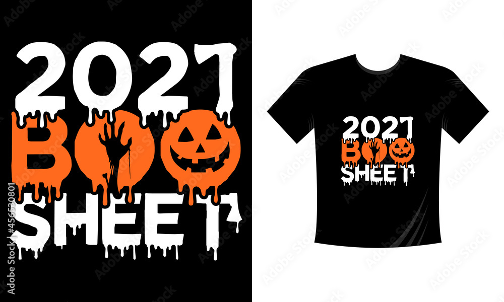 2021 Boo Sheet Halloween T-shirt Design