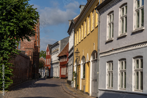 The charming old town of Ribe  Jutland  the oldest town in Denmark and Scandinavia.