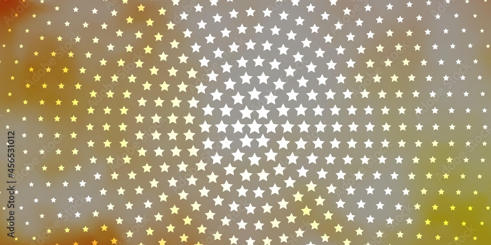 Light Orange vector template with neon stars. Light Orange vector template with neon stars.