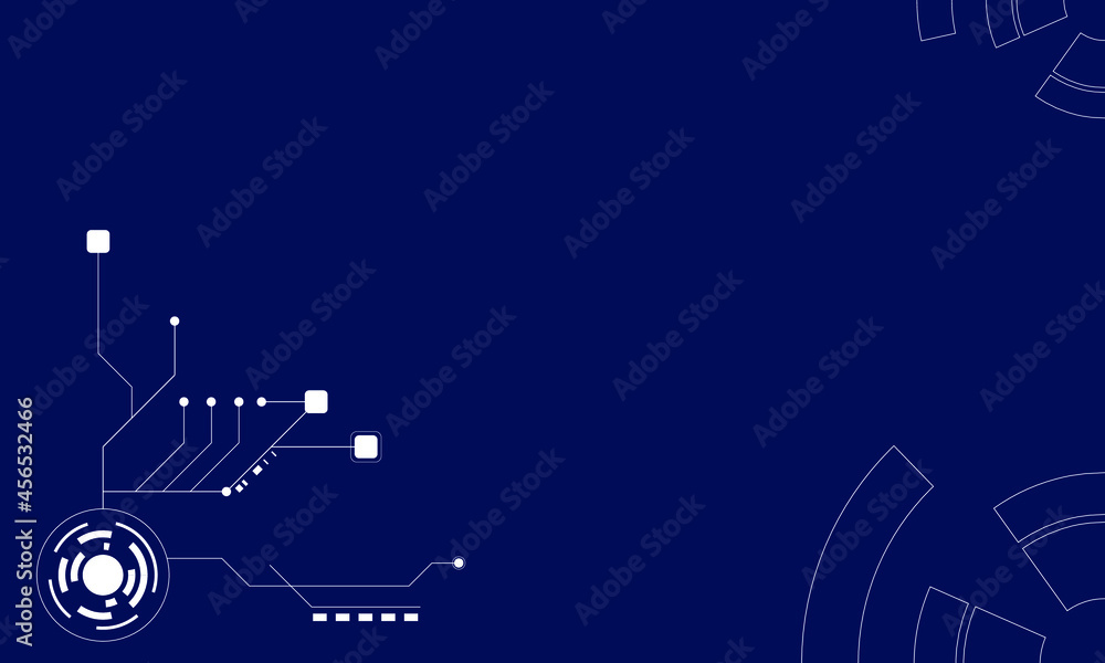 Obraz premium Network blue print with line and dot structure in connection computer. Background technology information with global clound concept Blank space for template.
