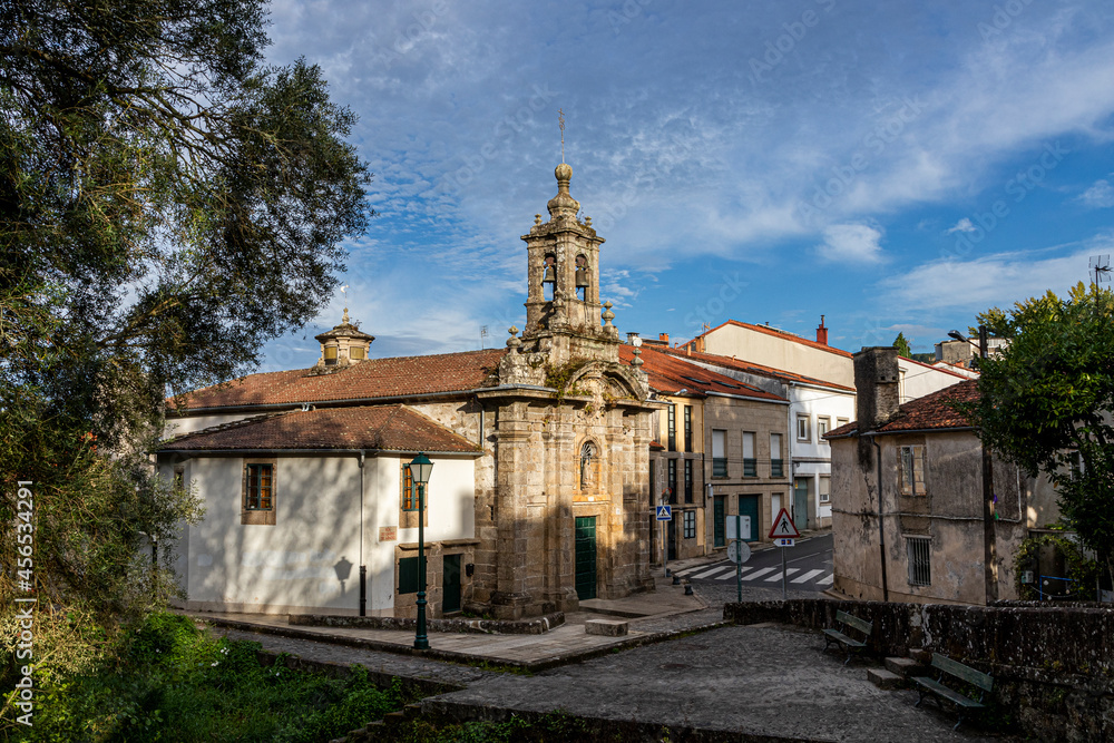 Santiago de Compostela, Spain. The Chapel of O Carme de Abaixo (Low Carmel), a church near the river Sarela