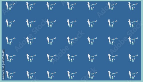 Illustration vector graphic of vaccine pattern.