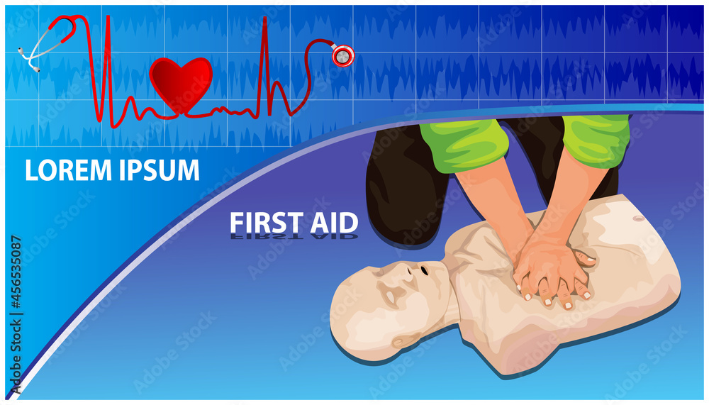 heart pump training,Hand push hard and fast in the center of chest of Heart attack people. First