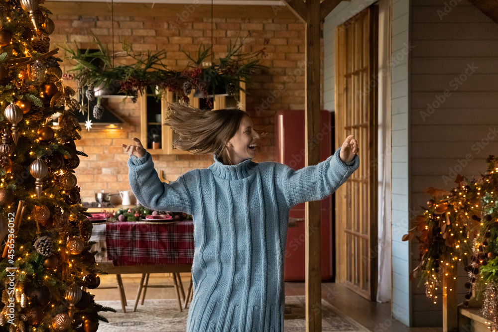 warm winter sweater dancing 