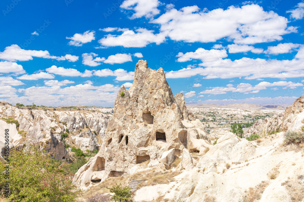 Fairy caves of Cappadocia on a sunny day. Turkey