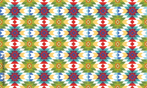 Ikat geometric folklore ornament. Tribal ethnic vector texture.for background,fabric,wrapping,clothing,wallpaper,Batik,carpet,embroidery style .Vector EPS 10.
