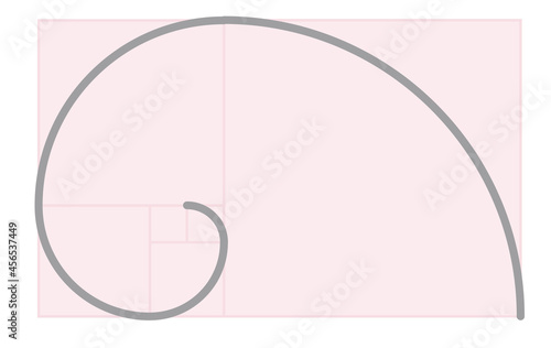 фотографія Fibonacci spiral math. vector illustration