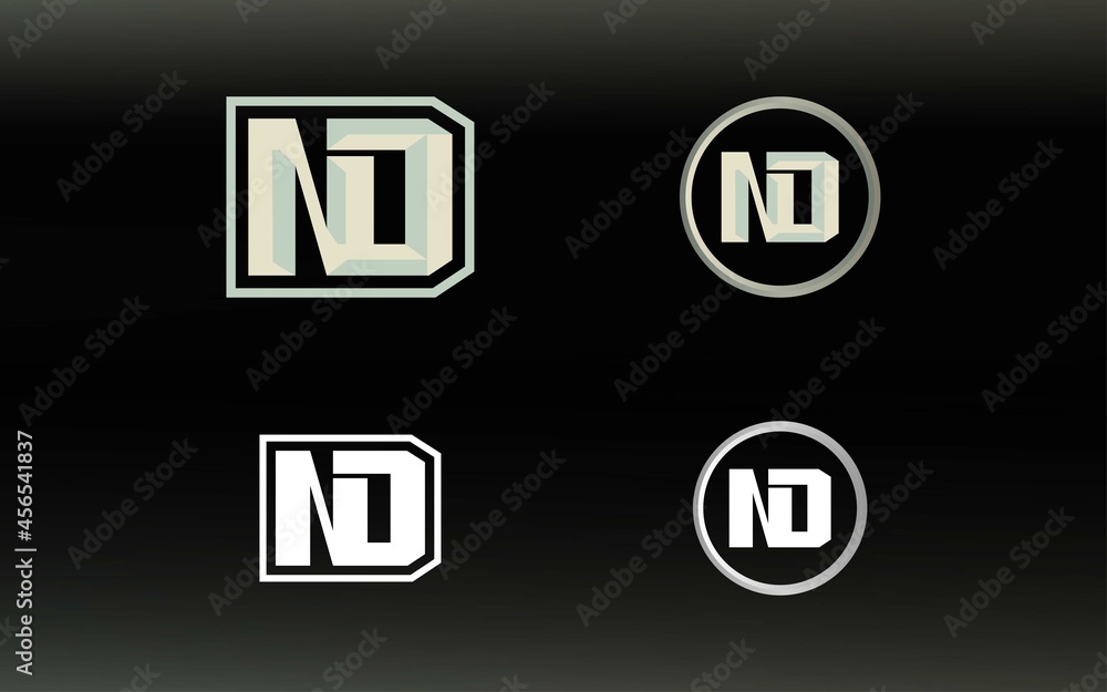 Initials ND logo with a bright color is suitable for E sports teams and others Initials ND logo with a bright color is suitable for E sports teams and others